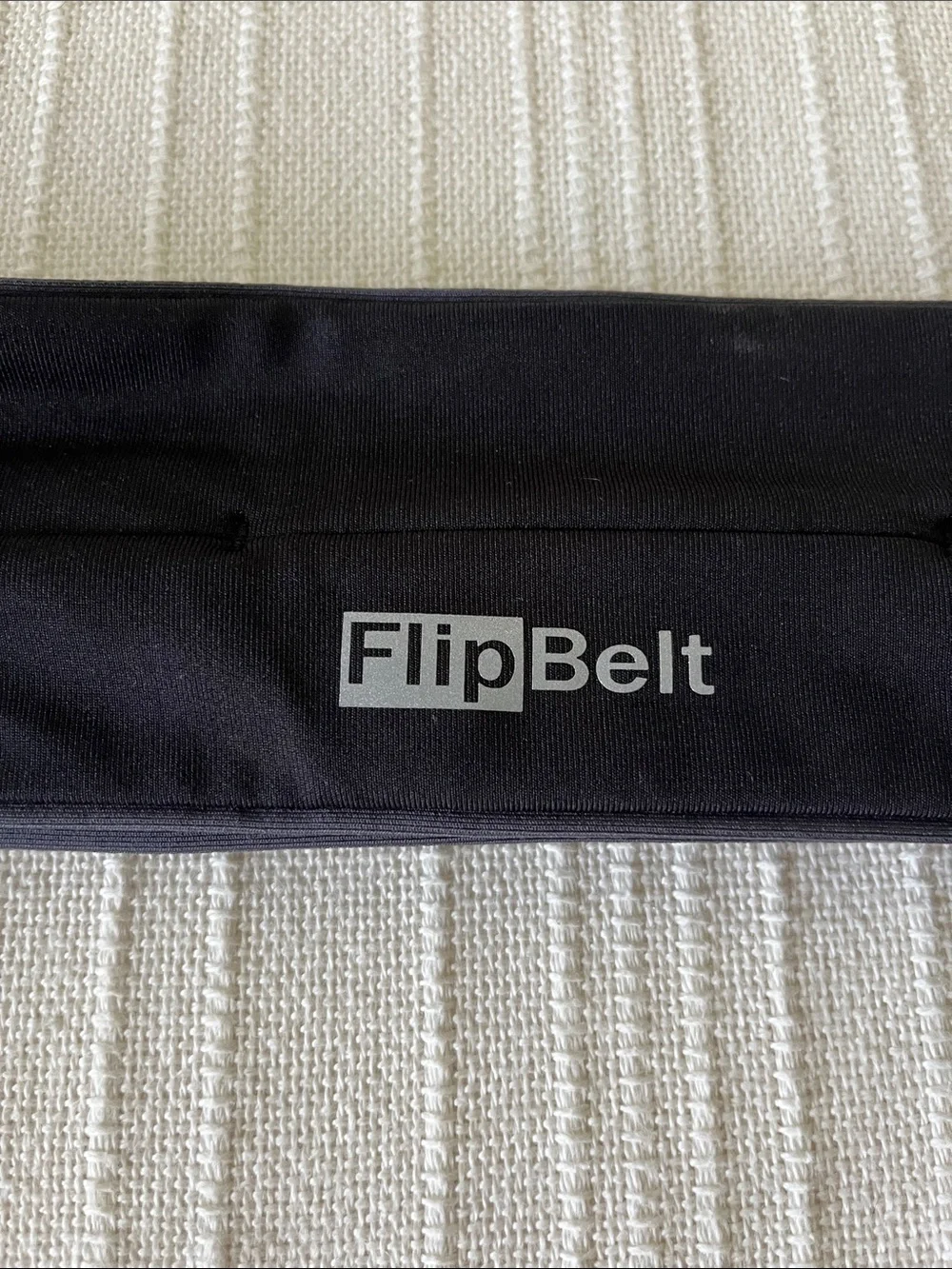 FlipBelt Performance Running Belt store keys, phone  during workout- black, LG.